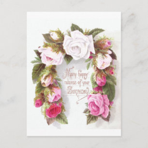 Hufeisenrose zum Geburtstag Postkarte