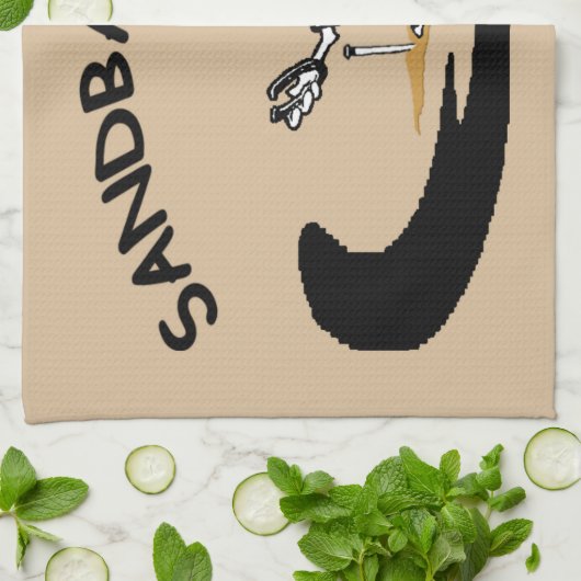 Hufeisensandbagger-Tuch Handtuch (Gefaltet)