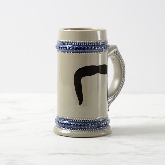 Hufeisenschnurrbart Bierglas (VorderseiteRechts)