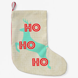 Hufeisenwein Weihnachten Rentierrot grün Kleiner Weihnachtsstrumpf