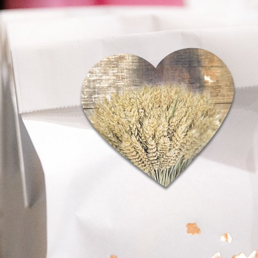 Hufeisenweizen Western Herz-Aufkleber