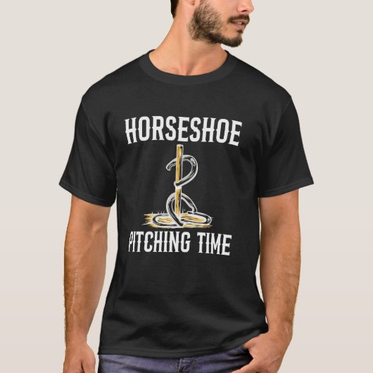 Hufeisenwerfen Zeit T-Shirt (Vorderseite)