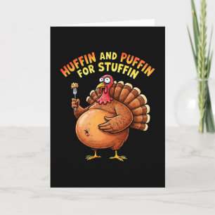 Huffin And Puffin Truthahn-Trottel Lustiges Ernted Karte