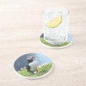 Huffin Papageientaucher Getränkeuntersetzer (Seite)