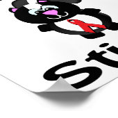 Huffing Stinks Skunk Awareness Design Poster (Ecke)