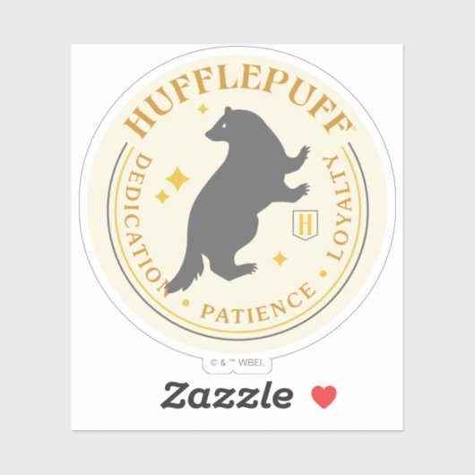 HUFFLEPUFF™ Badger House Pride Abzeichen Aufkleber (Blatt)