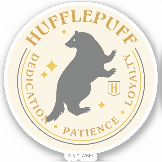 HUFFLEPUFF™ Badger House Pride Abzeichen Aufkleber (Vorderseite)