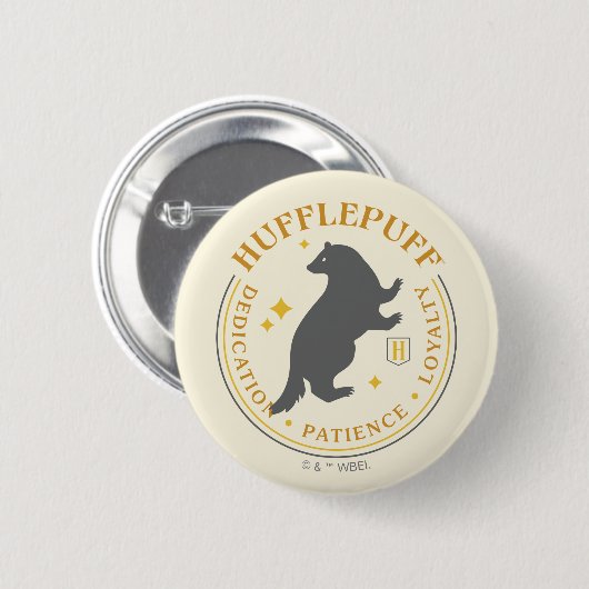 HUFFLEPUFF™ Badger House Pride Abzeichen Button (Vorne & Hinten)