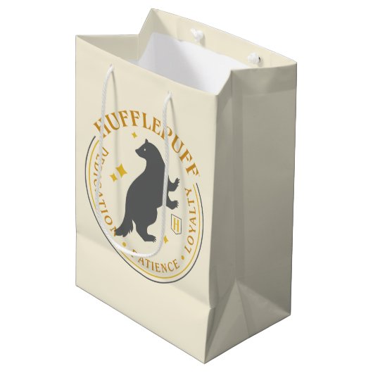 HUFFLEPUFF™ Badger House Pride Abzeichen Mittlere Geschenktüte (Vorderseite Schrägansicht)