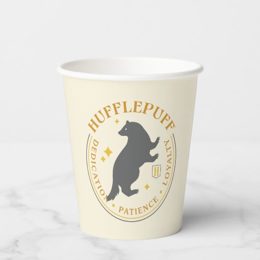 HUFFLEPUFF™ Badger House Pride Abzeichen Pappbecher (Rückseite)
