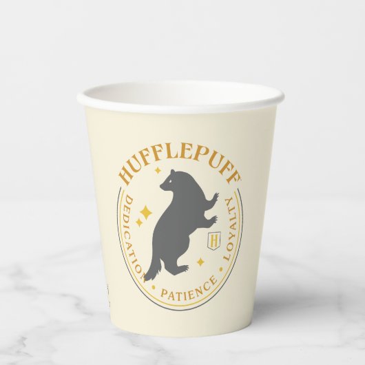HUFFLEPUFF™ Badger House Pride Abzeichen Pappbecher (Vorderseite)