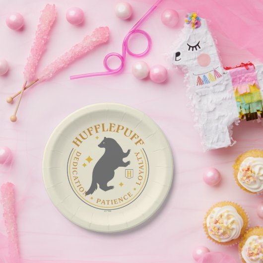HUFFLEPUFF™ Badger House Pride Abzeichen Pappteller (Party)