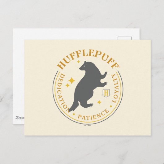 HUFFLEPUFF™ Badger House Pride Abzeichen Postkarte (Vorne/Hinten)