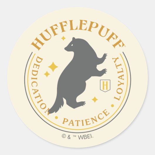 HUFFLEPUFF™ Badger House Pride Abzeichen Runder Aufkleber (Vorderseite)
