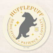 HUFFLEPUFF™ Badger House Pride Abzeichen Runder Pappuntersetzer (Vorderseite)