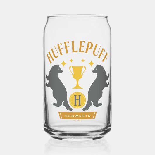 HUFFLEPUFF™ Badger und Cup House Pride Grafik Dosenglas (Vorderseite)