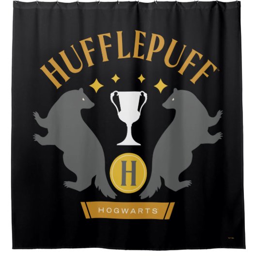 HUFFLEPUFF™ Badger und Cup House Pride Grafik Duschvorhang (Vorderseite)