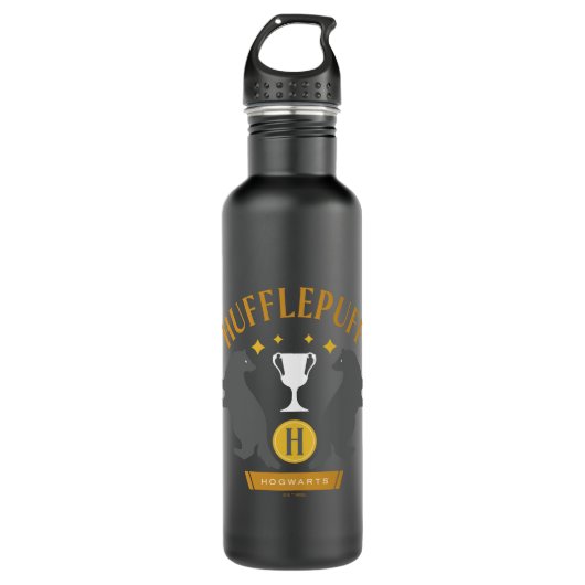 HUFFLEPUFF™ Badger und Cup House Pride Grafik Edelstahlflasche (Vorderseite)
