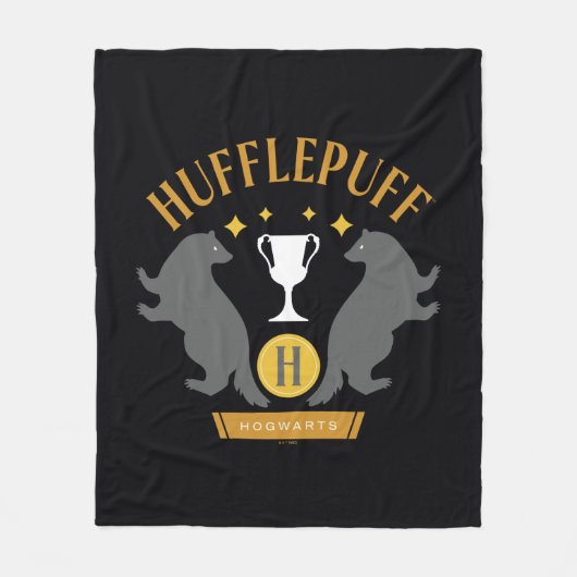 HUFFLEPUFF™ Badger und Cup House Pride Grafik Fleecedecke (Vorderseite)