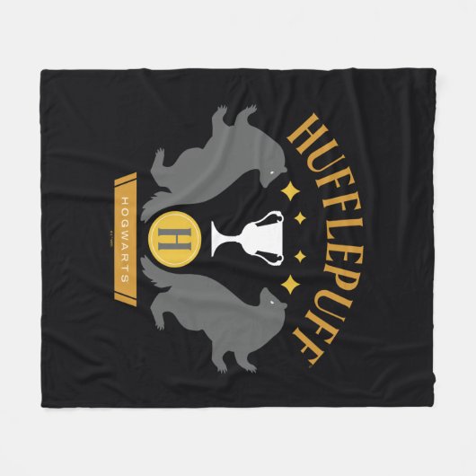 HUFFLEPUFF™ Badger und Cup House Pride Grafik Fleecedecke (Vorderseite (Horizontal))