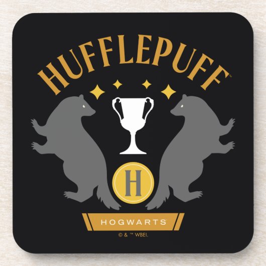 HUFFLEPUFF™ Badger und Cup House Pride Grafik Getränkeuntersetzer (Vorderseite)
