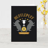 HUFFLEPUFF™ Badger und Cup House Pride Grafik Karte (Gelbe Blume)