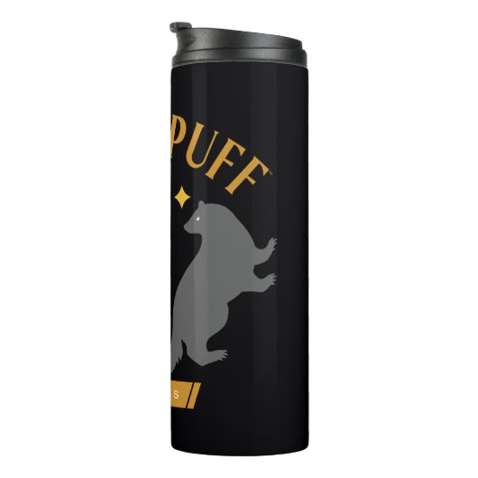 HUFFLEPUFF™ Badger und Cup House Pride Grafik Thermosbecher (Nach rechts gedreht)