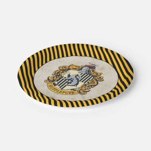 Hufflepuff Crest Pappteller (Schrägansicht)