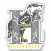 HUFFLEPUFF™ Crosshatched Emblem Aufkleber (Vorderseite)