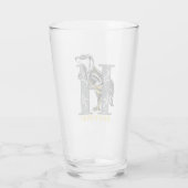 HUFFLEPUFF™ Crosshatched Emblem Glas (Rückseite)