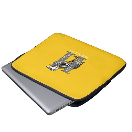 HUFFLEPUFF™ Crosshatched Emblem Laptopschutzhülle (Vorne Knopf)