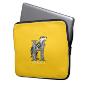 HUFFLEPUFF™ Crosshatched Emblem Laptopschutzhülle (Vorderseite Links)