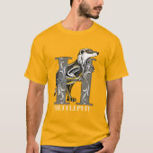 HUFFLEPUFF™ Crosshatched Emblem T-Shirt (Vorderseite)