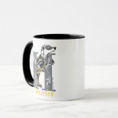 HUFFLEPUFF™ Crosshatched Emblem Tasse (Vorderseite Links)