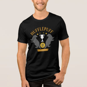 HUFFLEPUFF™ Dachs und Pokal House Stolz Grafik Tri-Blend Shirt