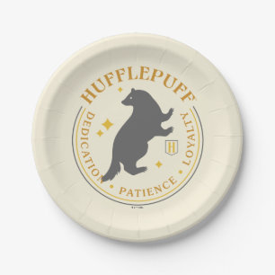 HUFFLEPUFF™ Dachshund-Haus-Stolz-Abzeichen Pappteller