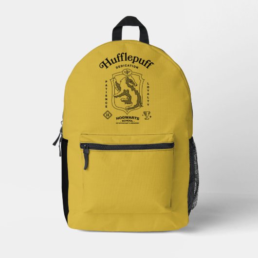 HUFFLEPUFF™ Dedication Patience Loyalty Crest Bedruckter Rucksack (Vorderseite)