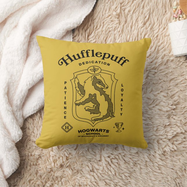 HUFFLEPUFF™ Dedication Patience Loyalty Crest Kissen (Decke)