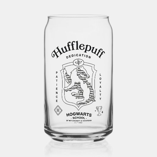 HUFFLEPUFF™ Hingabe Geduld Loyalität Wappen Dosenglas (Vorderseite)