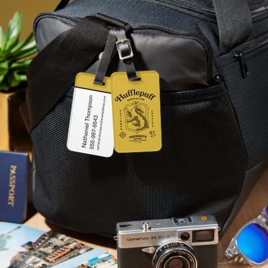 HUFFLEPUFF™ Hingabe Geduld Loyalität Wappen Gepäckanhänger (Vorderseite & Rückseite)