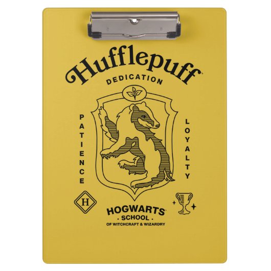 HUFFLEPUFF™ Hingabe Geduld Loyalität Wappen Klemmbrett (Vorderseite)