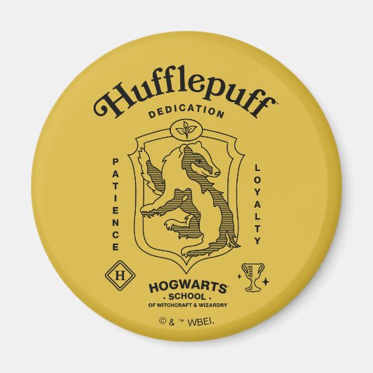 HUFFLEPUFF™ Hingabe Geduld Loyalität Wappen Magnet (Vorne)