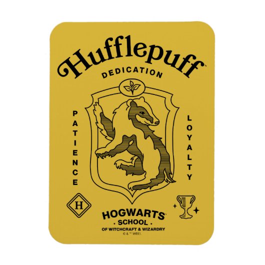 HUFFLEPUFF™ Hingabe Geduld Loyalität Wappen Magnet (Vertikal)