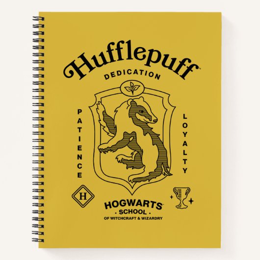 HUFFLEPUFF™ Hingabe Geduld Loyalität Wappen Notizblock (Vorderseite)