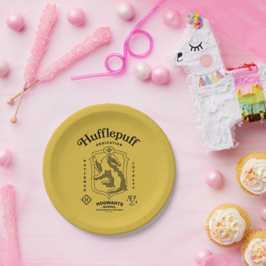 HUFFLEPUFF™ Hingabe Geduld Loyalität Wappen Pappteller (Party)