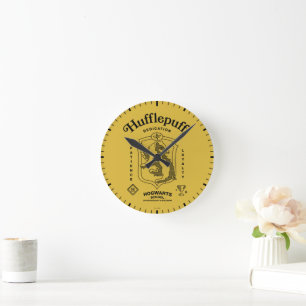 HUFFLEPUFF™ Hingabe Geduld Loyalität Wappen Runde Wanduhr