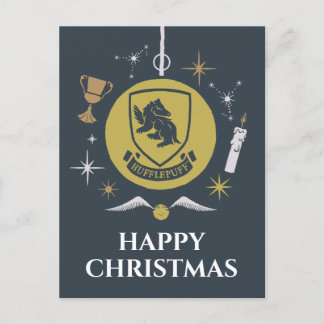 HUFFLEPUFF™ Holiday Bauble Graphic Feiertagspostkarte