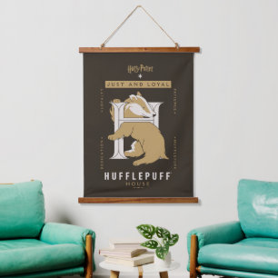 HUFFLEPUFF™ House Just and Loyal Wandteppich Mit Holzrahmen