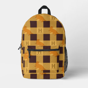 HUFFLEPUFF™ Karo Kariertes Muster Bedruckter Rucksack