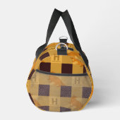 HUFFLEPUFF™ Karo Kariertes Muster Duffle Bag (Rechts)